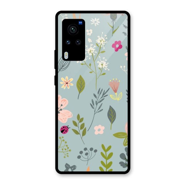 Flawless Flowers Glass Back Case for Vivo X60 Pro