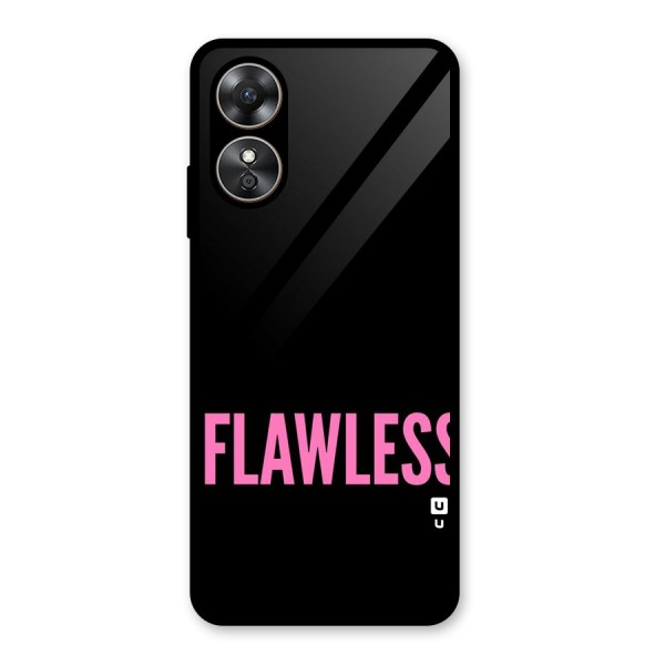 Flawless Pink Design Glass Back Case for Oppo A17