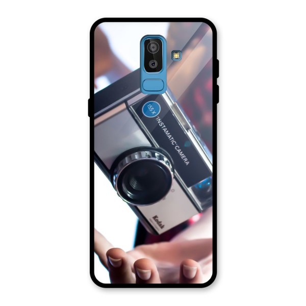 Floating Camera Glass Back Case for Galaxy J8