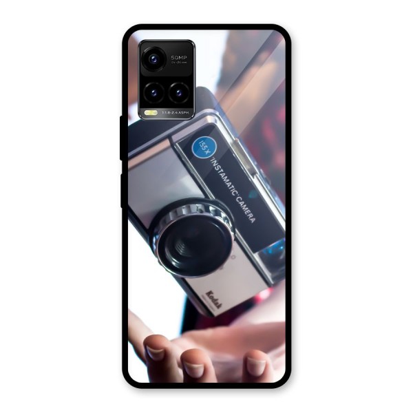 Floating Camera Glass Back Case for Vivo Y21G