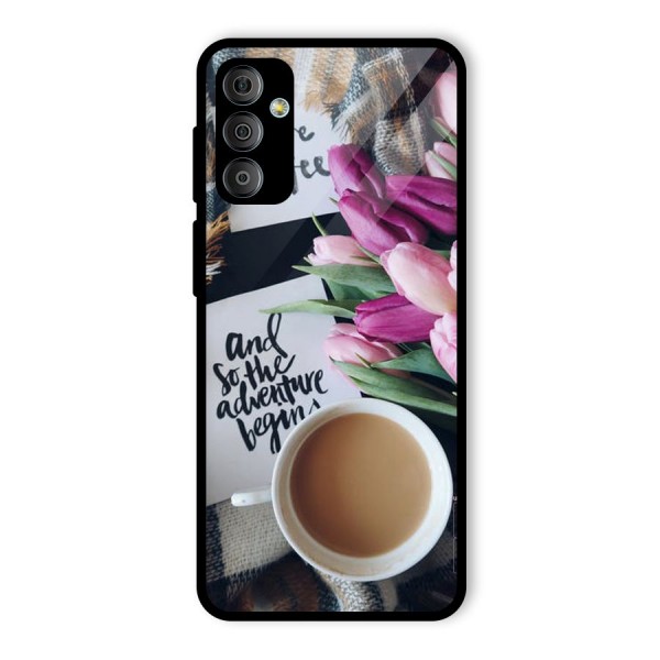 Floral Adventure Glass Back Case for Galaxy F23