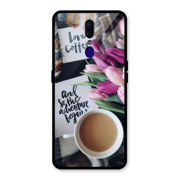 Floral Adventure Glass Back Case for Oppo F11