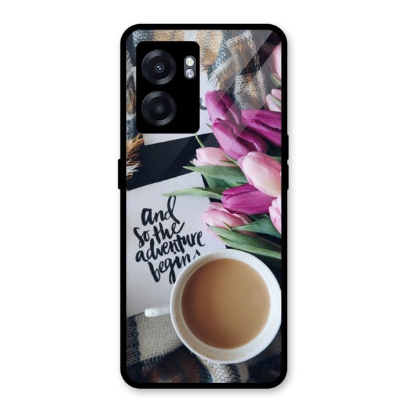 Floral Adventure Glass Back Case for Oppo K10 (5G)