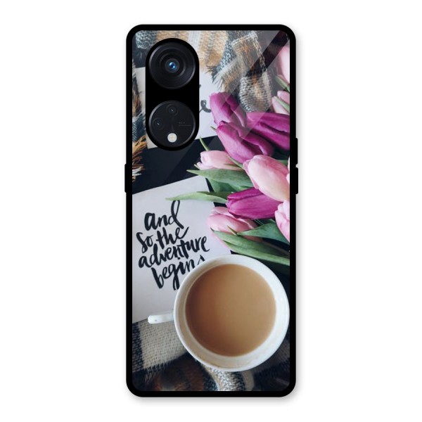 Floral Adventure Glass Back Case for Reno8 T 5G