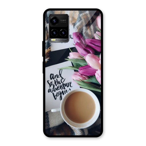 Floral Adventure Glass Back Case for Vivo Y21 2021