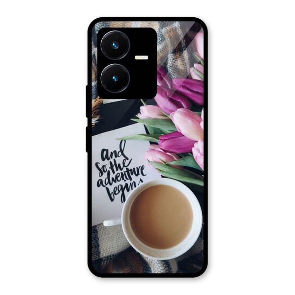 Floral Adventure Glass Back Case for Vivo Y22