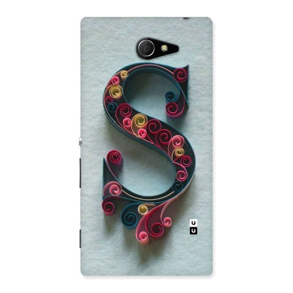 Floral Alphabet Back Case for Sony Xperia M2