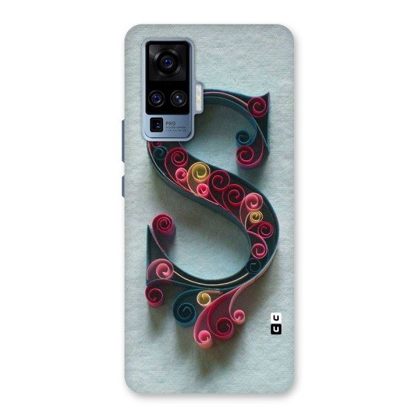 Floral Alphabet Back Case for Vivo X50 Pro