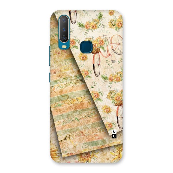 Floral Bicycle Back Case for Vivo Y12