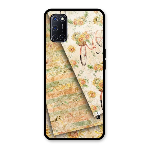 Floral Bicycle Glass Back Case for Oppo A52