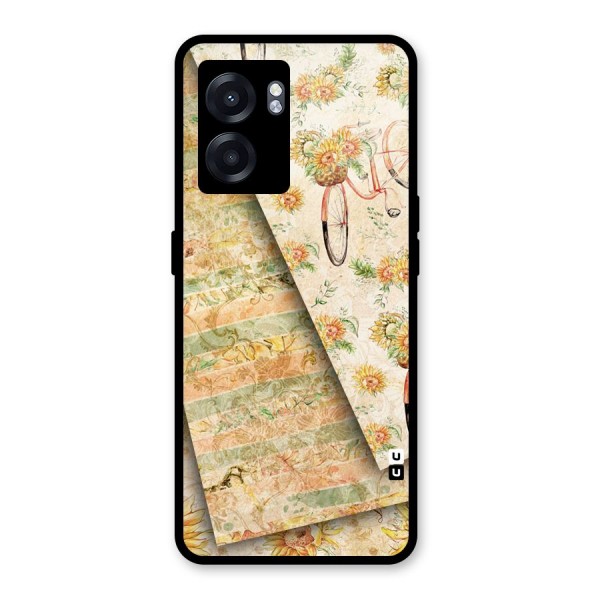 Floral Bicycle Glass Back Case for Oppo K10 (5G)