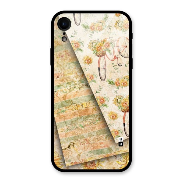 Floral Bicycle Glass Back Case for XR