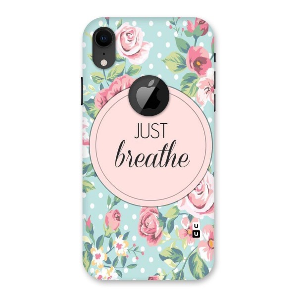 Floral Bloom Back Case for iPhone XR Logo Cut