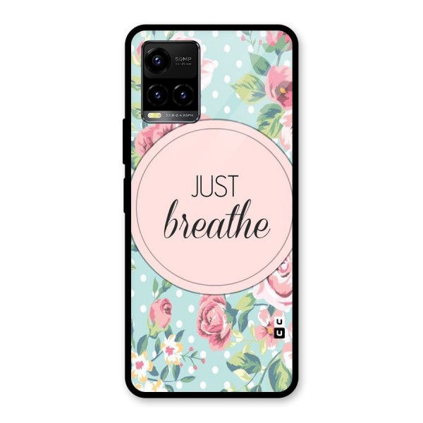 Floral Bloom Glass Back Case for Vivo Y21 2021