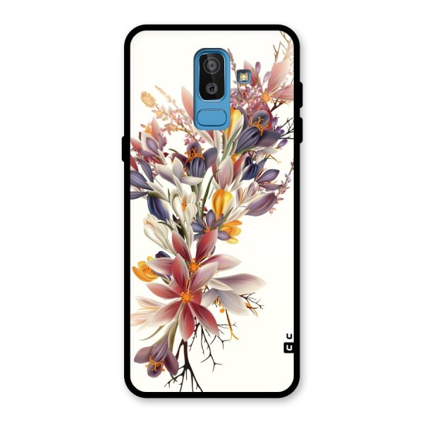 Floral Bouquet Glass Back Case for Galaxy J8