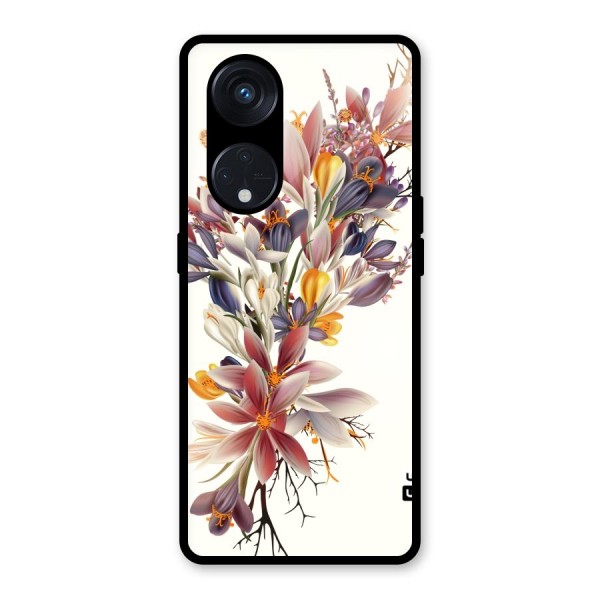 Floral Bouquet Glass Back Case for Reno8 T 5G