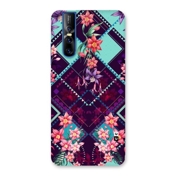 Floral Diamonds Back Case for Vivo V15 Pro