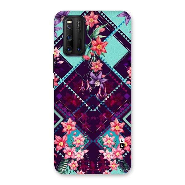 Floral Diamonds Back Case for Vivo iQOO 3