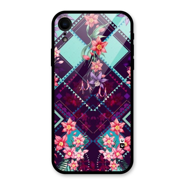 Floral Diamonds Glass Back Case for XR