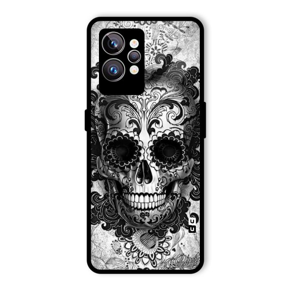 Floral Ghost Glass Back Case for Realme GT2 Pro