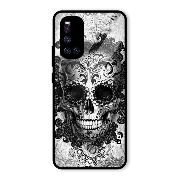 Floral Ghost Glass Back Case for Vivo V19