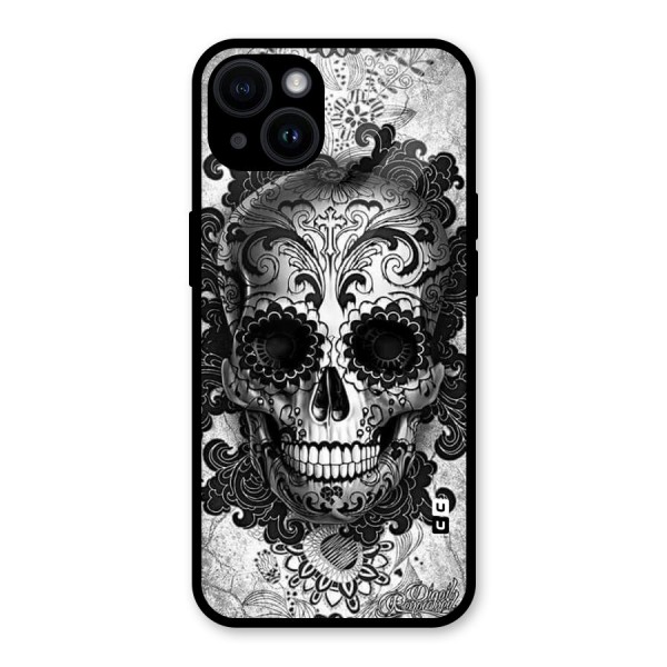 Floral Ghost Glass Back Case for iPhone 14