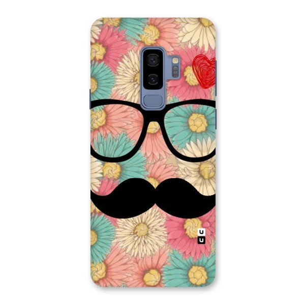 Floral Moustache Back Case for Galaxy S9 Plus