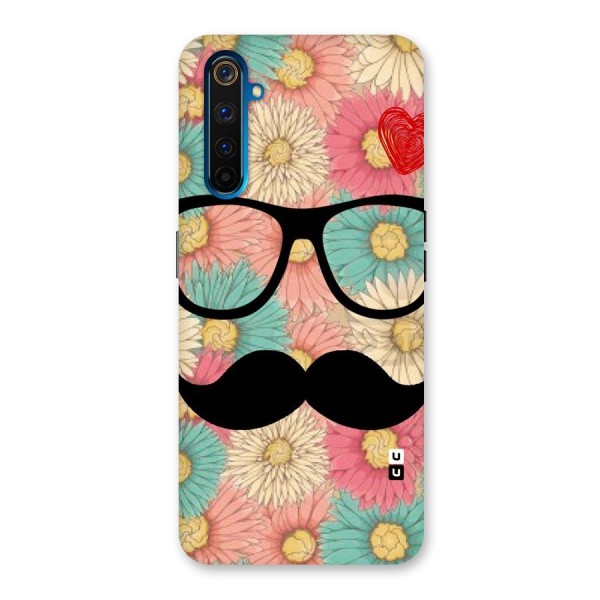 Floral Moustache Back Case for Realme 6 Pro