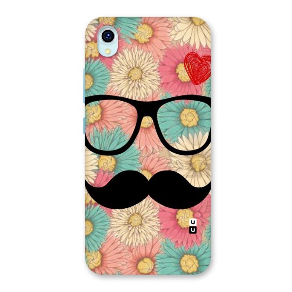 Floral Moustache Back Case for Vivo Y1s