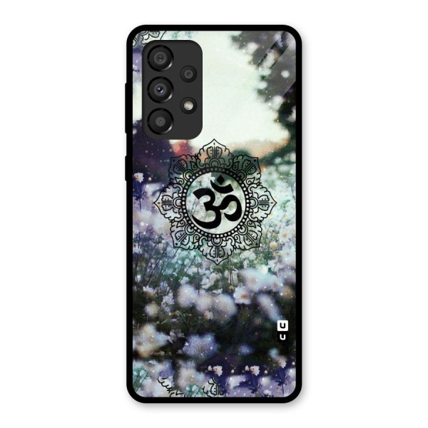 Floral Pray Glass Back Case for Galaxy A33 5G
