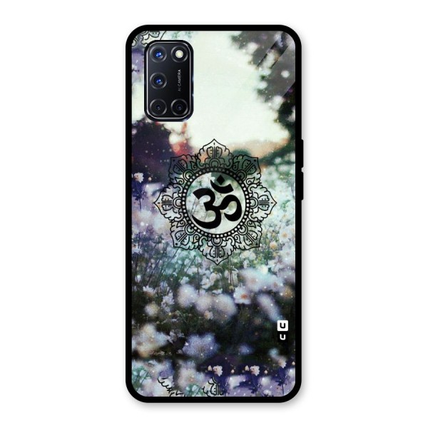 Floral Pray Glass Back Case for Oppo A52