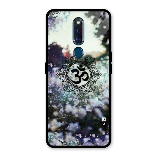 Floral Pray Glass Back Case for Oppo F11 Pro