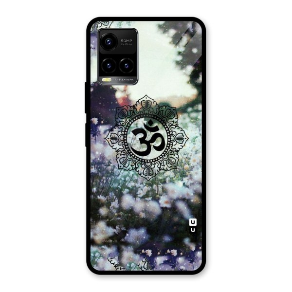 Floral Pray Glass Back Case for Vivo Y21 2021