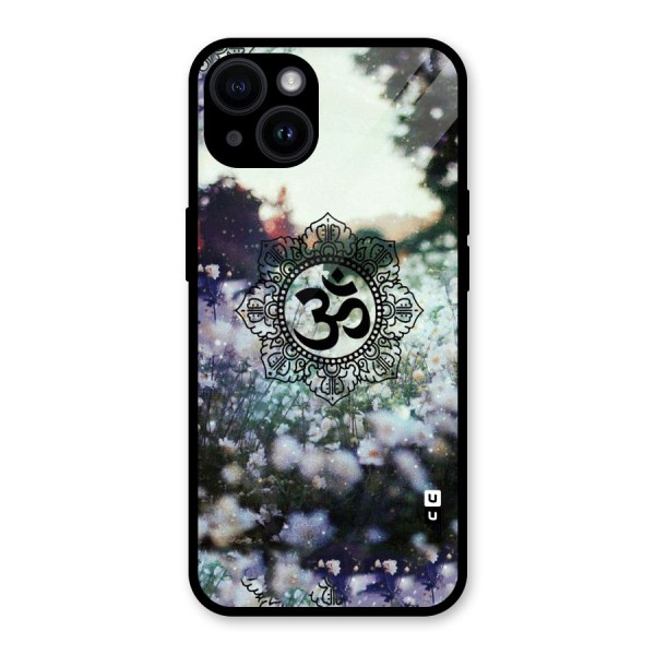 Floral Pray Glass Back Case for iPhone 14