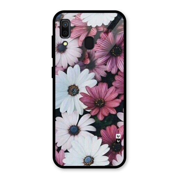 Floral Shades Pink Glass Back Case for Galaxy A30