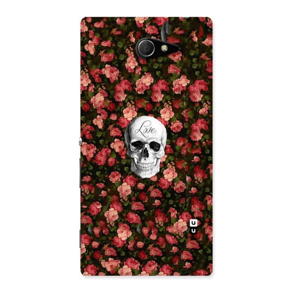 Floral Skull Love Back Case for Sony Xperia M2