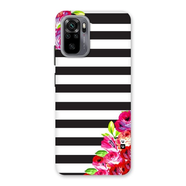 Floral Stripes Back Case for Redmi Note 10