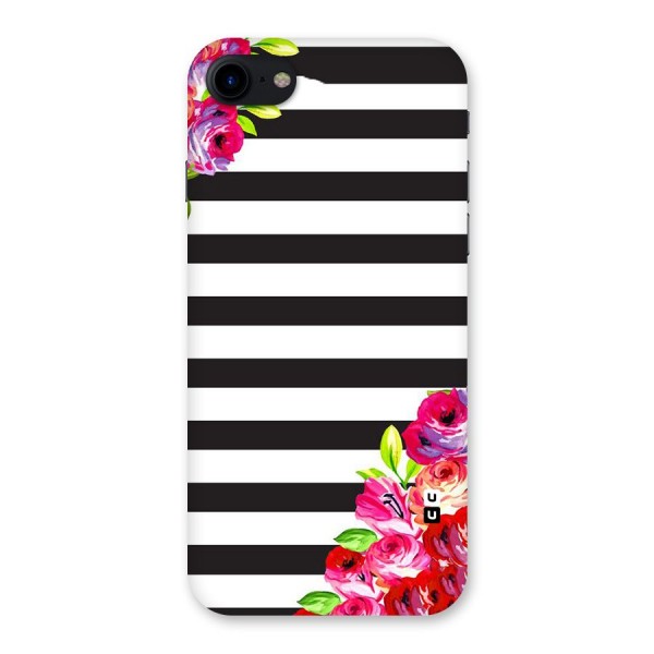 Floral Stripes Back Case for iPhone SE 2020