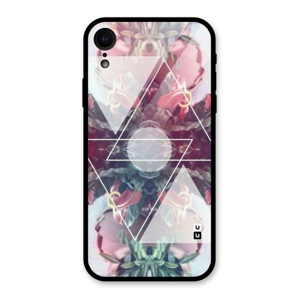 Floral Triangle Glass Back Case for XR