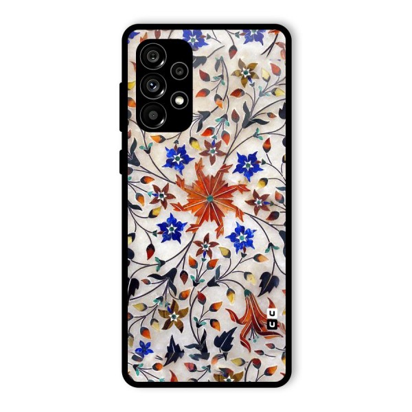 Floral Vintage Bloom Glass Back Case for Galaxy A73 5G