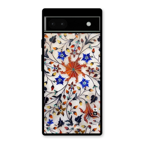 Floral Vintage Bloom Glass Back Case for Google Pixel 6a