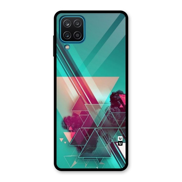 Floroscent Abstract Glass Back Case for Galaxy A12