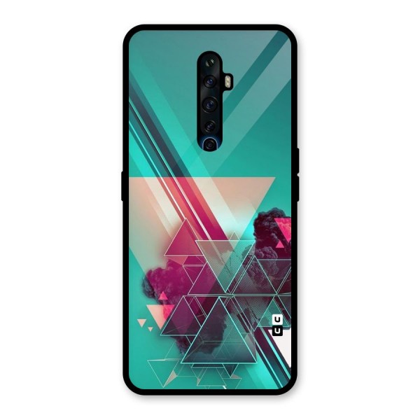 Floroscent Abstract Glass Back Case for Oppo Reno2 Z