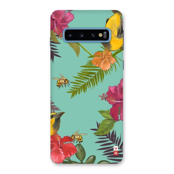 Flower Bird and Bee Back Case for Galaxy S10