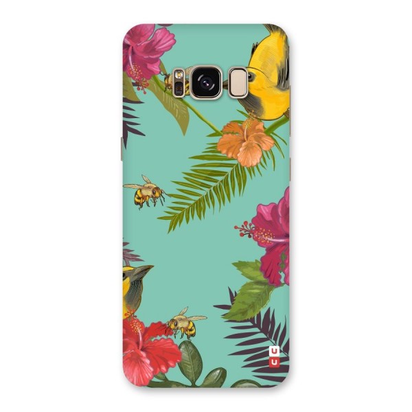 Flower Bird and Bee Back Case for Galaxy S8