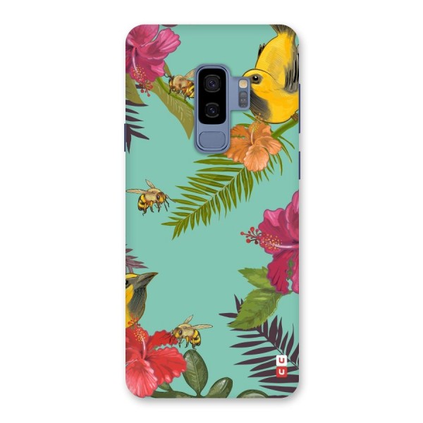 Flower Bird and Bee Back Case for Galaxy S9 Plus