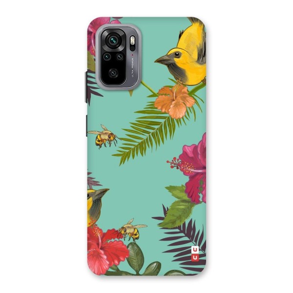 Flower Bird and Bee Back Case for Redmi Note 10