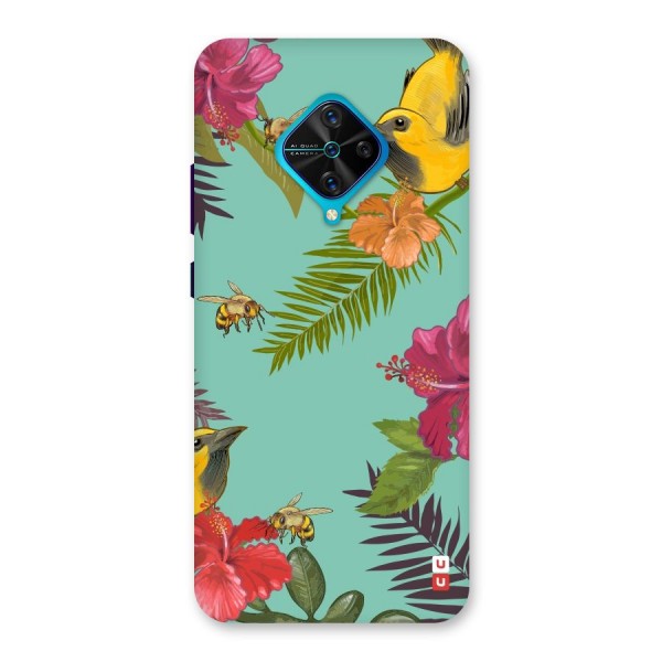 Flower Bird and Bee Back Case for Vivo S1 Pro