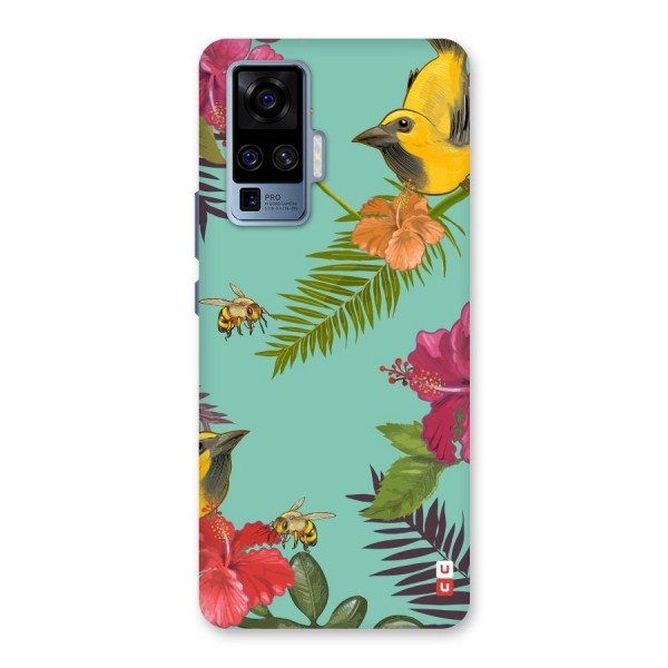 Flower Bird and Bee Back Case for Vivo X50 Pro