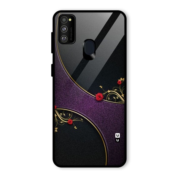 Flower Curves Glass Back Case for Galaxy M21